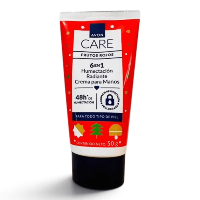 Crema Para Manos Humectación Radiante Frutos Rojos Avon Care 50 g