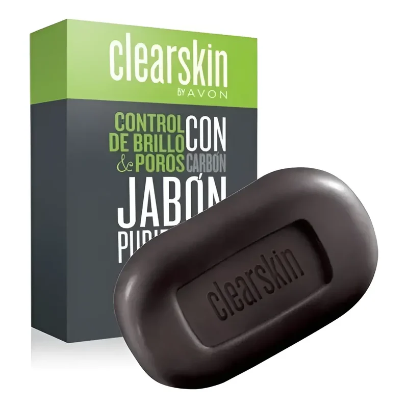 Jabón Facial Purificante Con Carbón Clearskin Avon 70 g