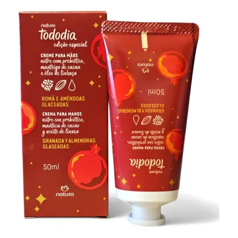 Crema Nutritiva para Manos Granada y Almendras Glaseadas Tododia Natura 50 ml