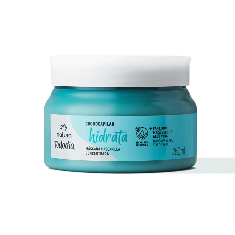 Máscara Capilar Concentrada Cronocapilar Hidrata Manzana Verde y Aloe Vera Natura Tododia 250 ml