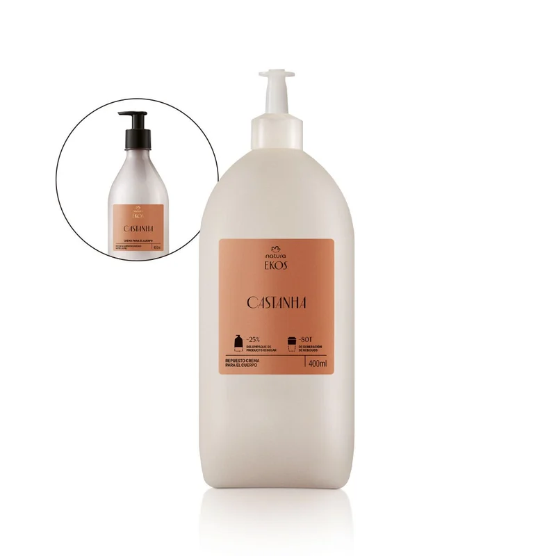 Repuesto Crema Hidratante Corporal Ekos Castaña Natura 400 ml