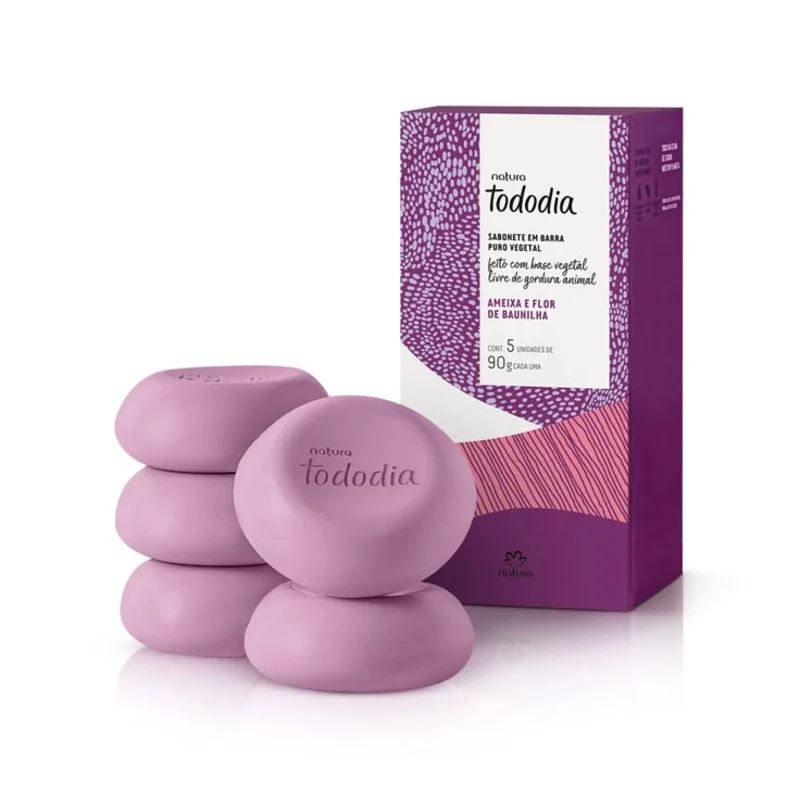 Jabones en Barra Puro Vegetal Tododia Ciruela y Flor de Vainilla (5 uds. de 90 g c/u)