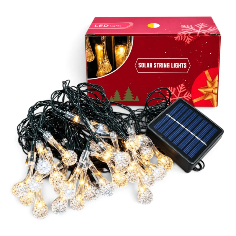Guirnalda de Luces LED Solares Navideñas 5 Metros 20 Luces